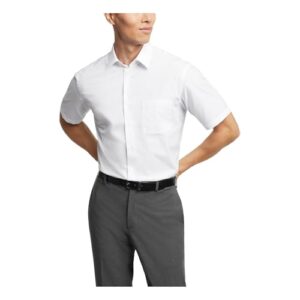 Van Heusen Men's Short Sleeve Dress Shirt Regular Fit Poplin Solid