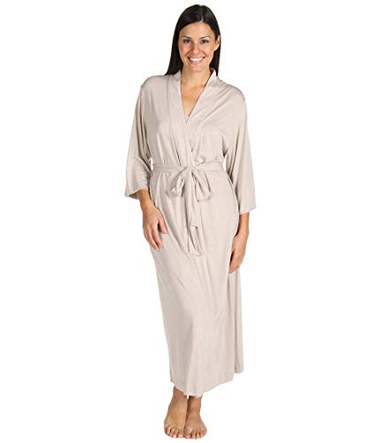 Natori Shangri La Long Robe with Kimono Sleeves