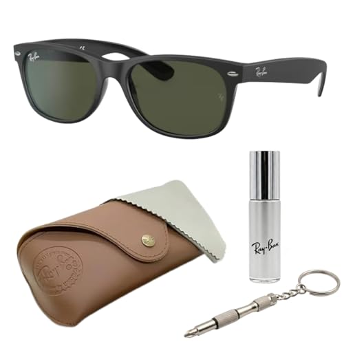 Ray-Ban RB2132 NEW WAYFARER COLOR MIX Square Shaped Sunglasses for Men & Women with Official RAYBAN Eyewear Ki