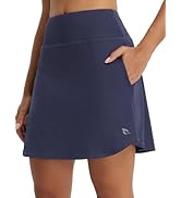baleaf Women's 20" Knee Length Skorts with 4 Pockets Golf Skort for Women UPF50+ High Waisted Ath...