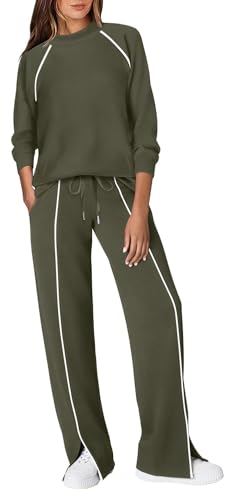 WIHOLL 2 Piece Sets for Women Airport Travel Outfits Track Suits Sweat Sets | lightweight