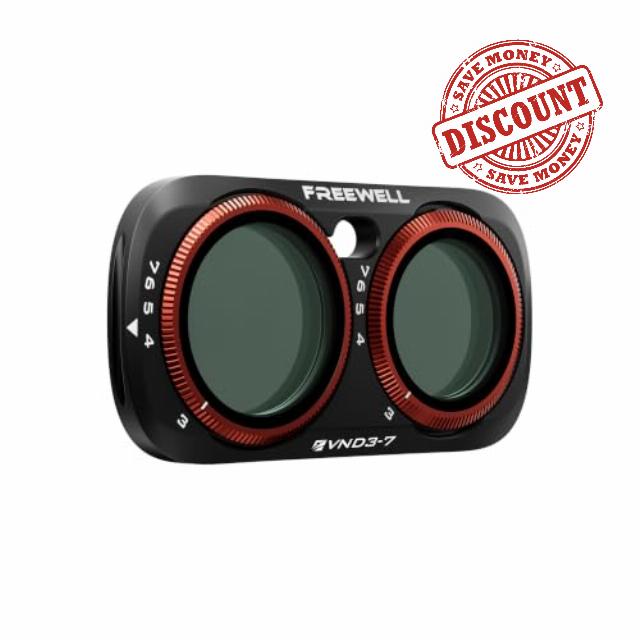 Freewell VND 3-7 Stop Filter for Insta360 Luna Ultra | Adjustable variable ND filter for fast exposure changes and cinematic motion blur control.