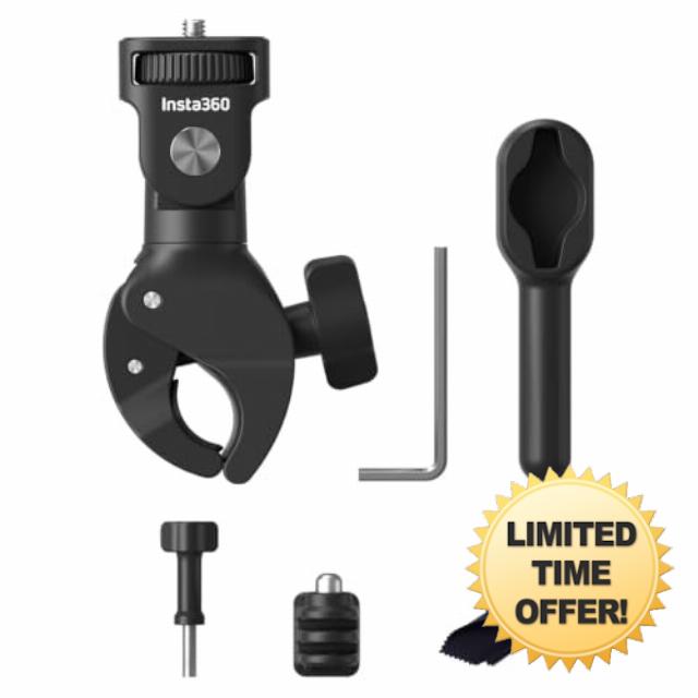 Insta360 Heavy Duty Clamp Bundle New Version-Complete Mounting Kit X5/X4 Air/X4/X3/X2/X 360 Cameras | Compatible with ACE PRO 2/GO 3/GO 3S/Ultra