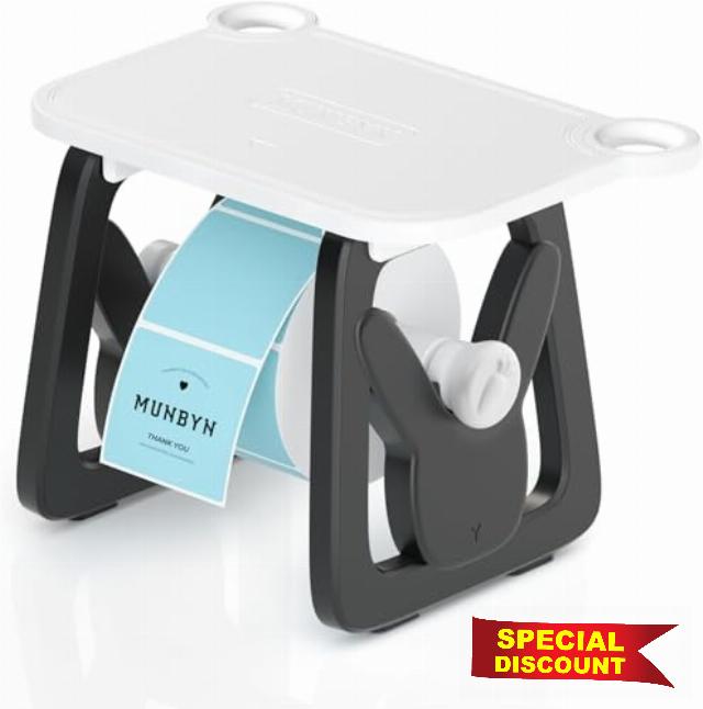 MUNBYN Thermal Label Holder for Rolls and Fanfold Labels