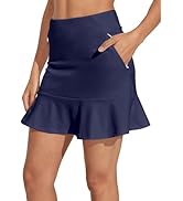 Womens Golf Skirts 17"/19" High Waisted Tennis Skirt for Women with Shorts Pockets Ruffle Pleated...