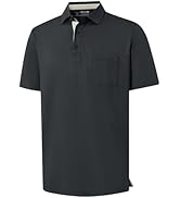 Mens Polo Shirts Short Sleeve Jacquard Casual Nylon Blend Solid Stylish Dry Fit Performance Colla...