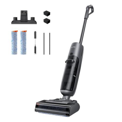 Vacuum Mop All in One | Self-Cleaning 3-in-1 Dock | Precise Water Control | Washable Brush | Dual Tank | Quiet | Pet/Sticky Messes | Tile & Hardwood