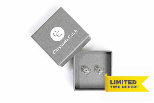 Chrysmela Catch Platinum Locking Earring Backs with Lift Support Disc | Chrysmela Catch Platinum Locking Earring Backs