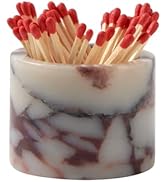 Metolira Luxury Natural Marble Fruit Bowl – Extra Large 9-Inch Calacatta Viola Marble for Kitchen...