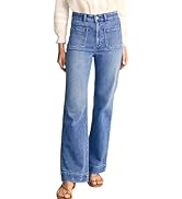 Astylish Women's High Waisted Wide Leg Straight Jeans