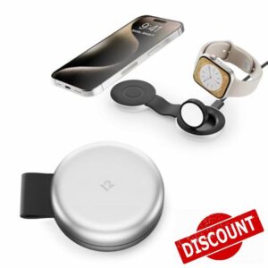 Butterfly 2-in-1 Compact Foldable Wireless Charger with Travel Adapter