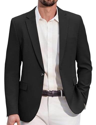 COOFANDY Men's Casual Blazer One Button Lightweight Sport Coats Slim Fit Suit Jacket for Wedding Prom Party Business