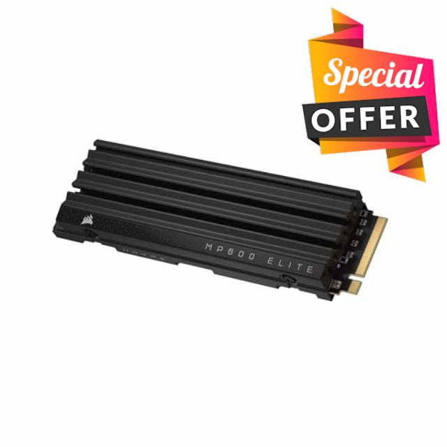 Corsair MP600 Elite 1TB M.2 PCIe Gen4 x4 NVMe SSD with Included Heatsink – M.2 2280 – Up to 7