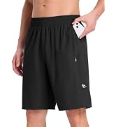 baleaf Men's Athletic Pants with Zipper Pockets Lightweight Quick Dry Tapered Sweatpants for Trac...