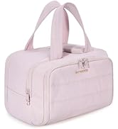 BAGSMART Travel Toiletry Bag with Jewelry Organizer, Hanging Travel Bag for Toiletries, Puffy Mak...