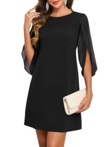 oten Women's 2026 Flutter Sleeve Cocktail Dress Crew Neck Chiffon Formal Wedding Guest Party Short Dresses