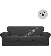 Easy-Going Stretch Wingback Chair Sofa Slipcover 2-Piece Sofa Cover Furniture Protector Couch Sof...
