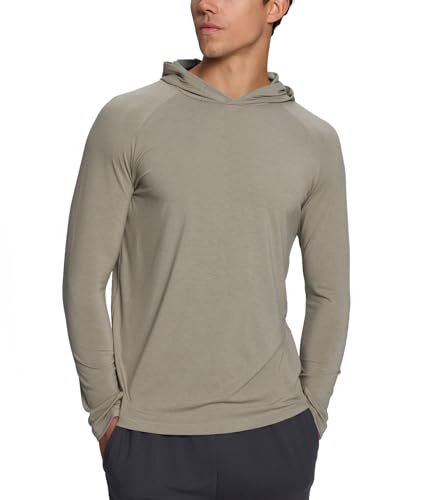 BAMBOO COOL Men's UPF 50+ Sun Protection Hoodies Soft and Lightweight Long Sleeve SPF Fishing Thumbhole Shirts Hooded