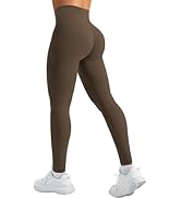 YEOREO Leggings for Women Hidden Scrunch High Waisted Yoga Pants V Cross Tummy Control Craze Comp...
