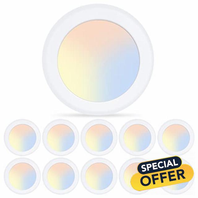 ECOELER 6inch LED Disk Light