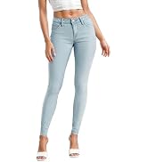 Hybrid & Company Women's Flare Mid Rise Jeans Trendy Stretchy Denim Pants with Pockets