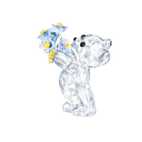 Clear Swarovski Crystal with Blue and Yellow Accents
