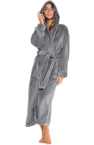 Alexander Del Rossa Plush Fleece Robe for Women