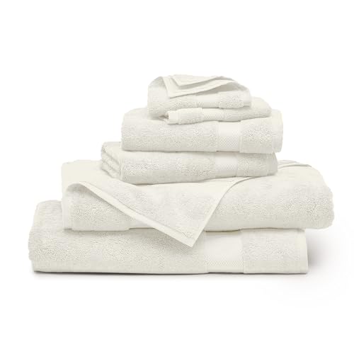2 Hand Towels & 2 Washcloths - 100% Organic Cotton - Ultra Soft & Luxurious - Quick Absorbing