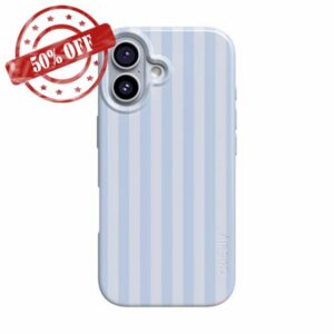 Casely iPhone 17 Case | Sunday Best | Blue Stripes | Compatible with MagSafe | Classic Ultra Slim Desig