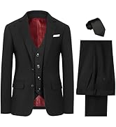 BOLADA Boys' Formal Suit Set, with Suspenders, Adjustable Waist