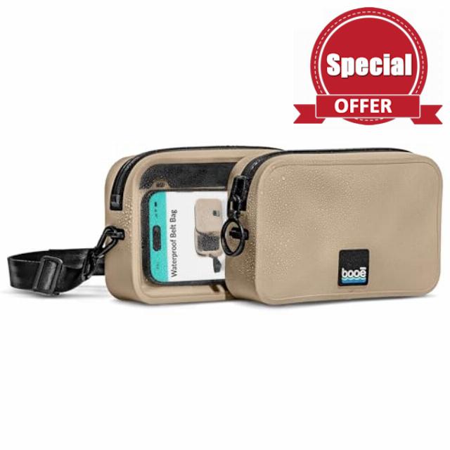 Booe Waterproof Belt Bag – 100% Waterproof Fanny Pack for Women & Men - IP67 Submersible - Floating Dry Bag for Phone - Crossbody & Waist Pack - Beach