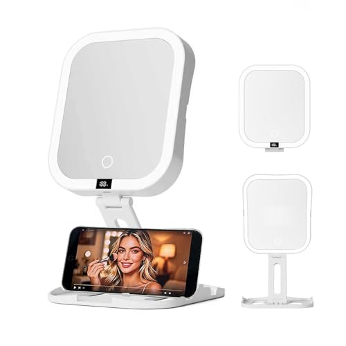 1X/10X Dual Sided Magnifying Mirror with 3 Colors Lights