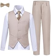 Boys Suits Slim Fit Toddler Tuxedo Suit Set for Teen Boys Communion Dress Clothes Kids Wedding Ri...