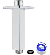 Nuodan Shower Arm with Flange, 16 Inches Wall Mount Square Straight Extension Arm, Replacement of...