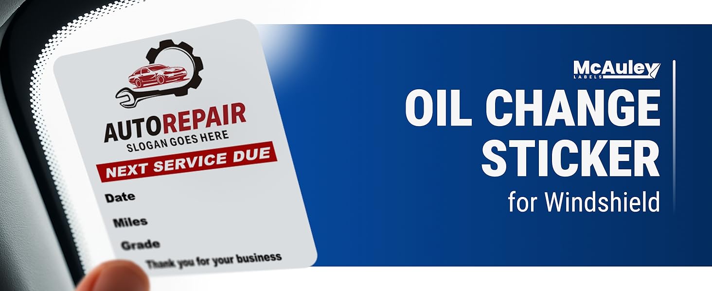 oil change stickers