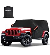 Car Cover for Jeep Wrangler 4 Door 2006-2026 JK JL Outdoor Waterproof Sun Rain Snow Hail UV Prote...