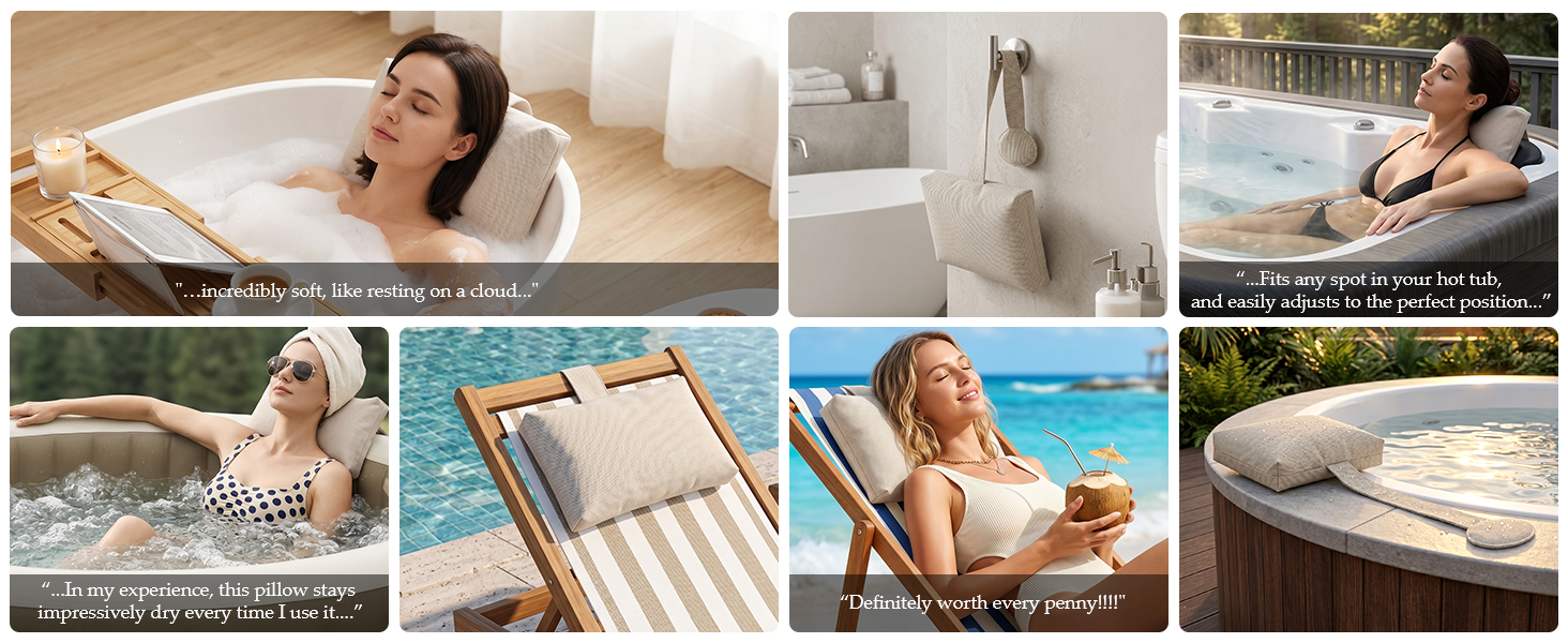 spa pillows for outdoor hot tub