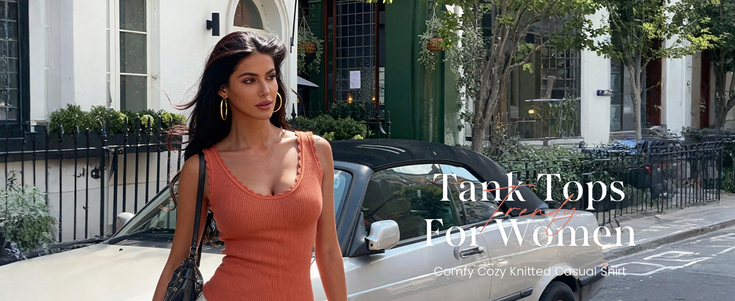sleeveless tops for women;ribbed tank tops for women;basic shirts women