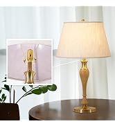 MITELSON Mid Century Modern Lamp with Dimmable Switch and Bulb, LED Bedside Lamp for Bedroom, Woo...