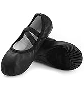 Stelle Ballet Shoes for Girls Dance Slippers Genuine Leather Ballerina Shoes for Toddler/Little K...
