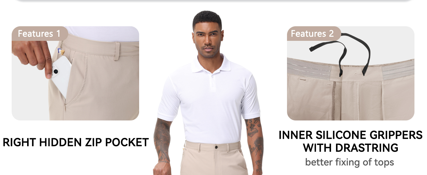 mens golf shorts dress shorts khaki shorts hybrid shorts