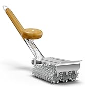 HOUSE AGAIN Grill Brush and Scraper Bristle Free, 304 Stainless Steel Brush Head Non Metal Bristl...