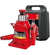 Torin 20 Ton (40,000 LBs) Capacity Hydraulic Welded Heavy Duty Bottle Jack, AT92003BB , Black