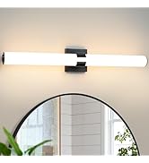 AIJIASI Gold Bathroom Light Fixtures Over Mirror - 31inch Vanity Light Fixture Dimmable LED Bathr...