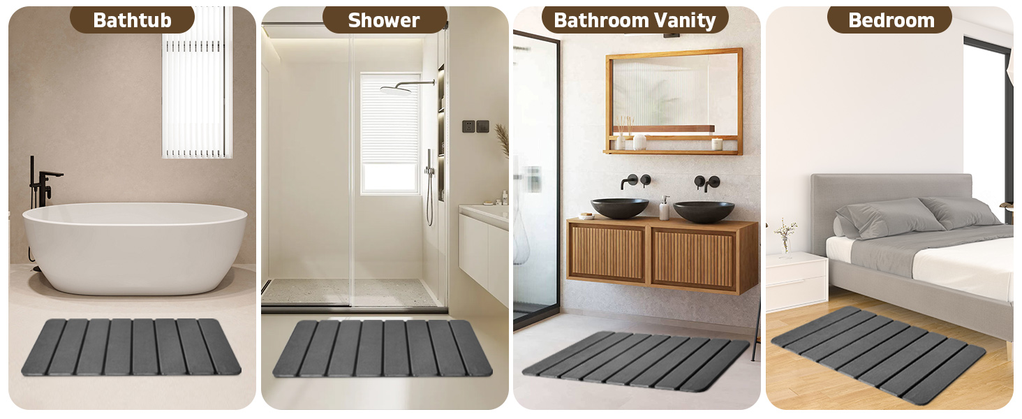 diatomaceous stone bath mat