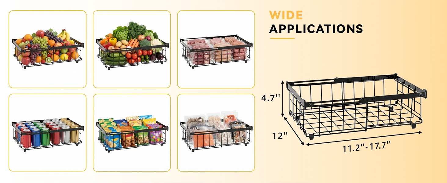 Foldable Freezer Organizer Bins