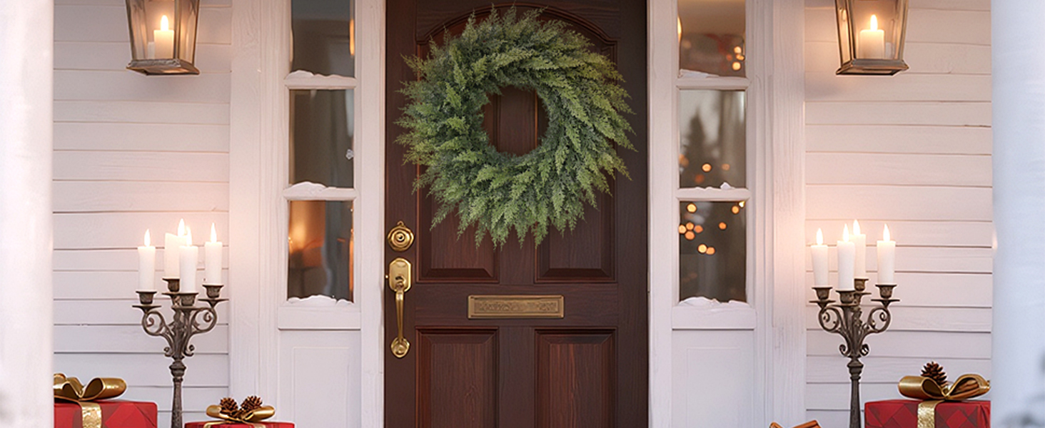 Real Touch Artificial Cedar Wreath