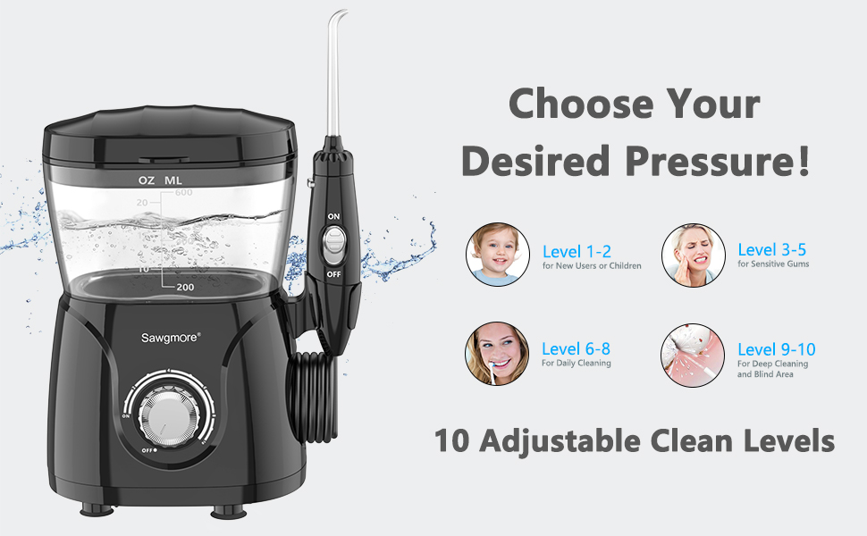 Water dental flosser