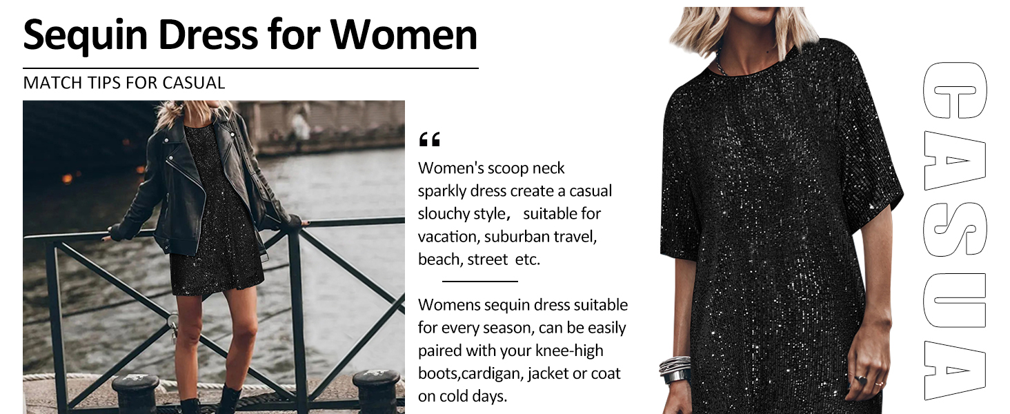 SPARKLY T SHIRT DRESS