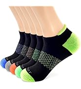 MONFOOT Men's/Women's 5-10 Pairs Athletic Cushion Running Performance Heel Tab Ankle Socks, Multi...